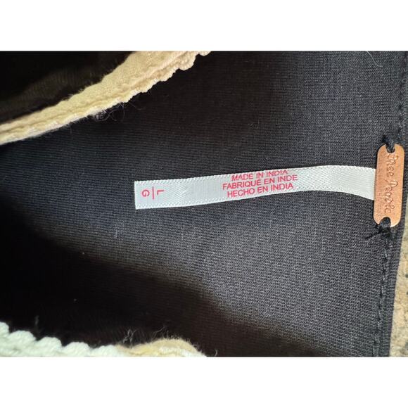 Free People Black & White Two-Tone Tank Top - Size Large - Picture 6 of 6